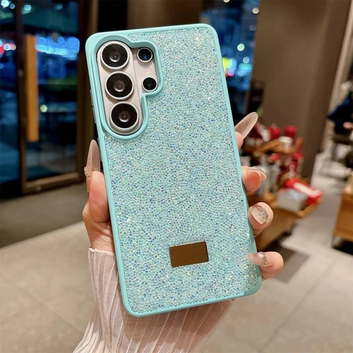 Green Sparkle Glitter Crystal Samsung Phone Case. Green Sparkle Glitter Crystal Samsung Phone Case.