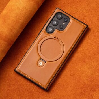 Leather Magnetic Ring Stand Case for Samsung Galaxy Series