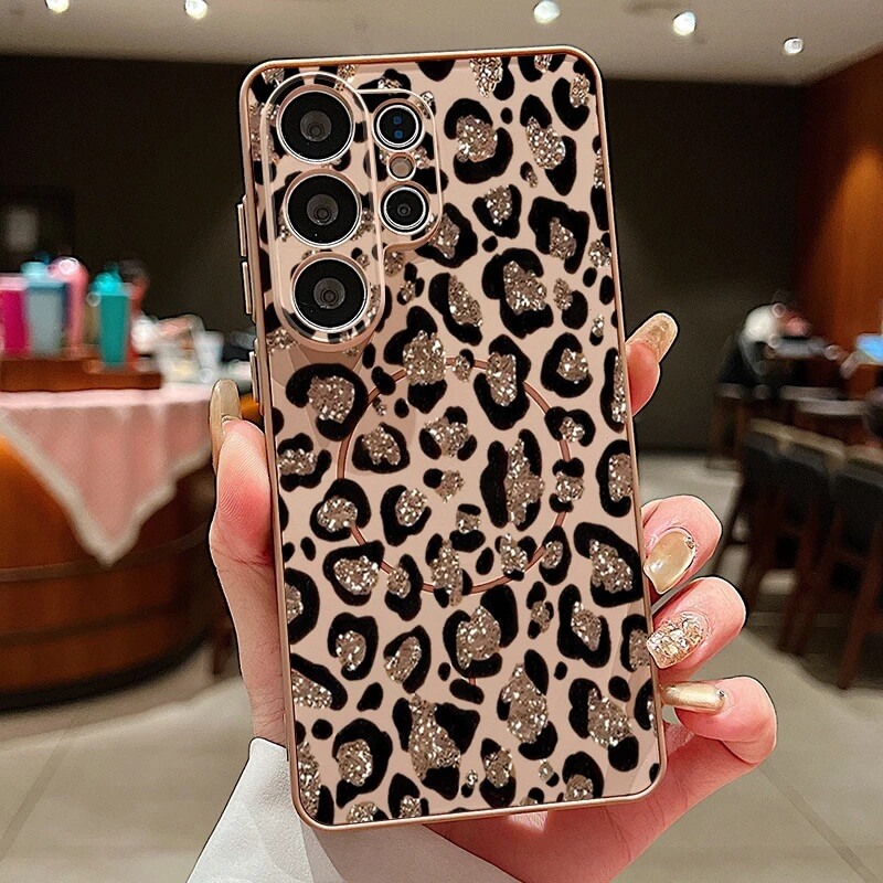 Leopard Magnetic Phone Case for Samsung Galaxy S25 And S26 Series Leopard Magnetic Phone Case for Samsung Galaxy S25 And S26 Series