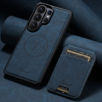 Magnetic Detachable Wallet Leather Samsung Case with Wireless Charging