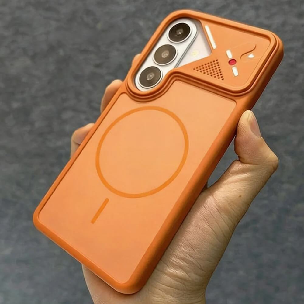 Orange Camera Shield Magnetic Ring Case for Samsung Galaxy S26 Series Orange Camera Shield Magnetic Ring Case for Samsung Galaxy S26 Series
