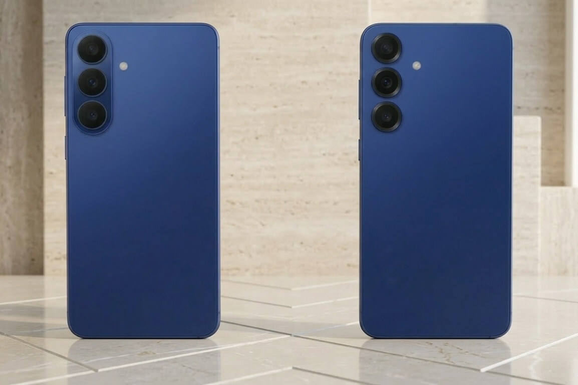 Galaxy S26 Plus vs Galaxy S25 Plus camera housing comparison explaining phone case compatibility