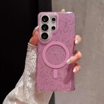Clear Confetti Glitter Phone Case with Magnetic Ring