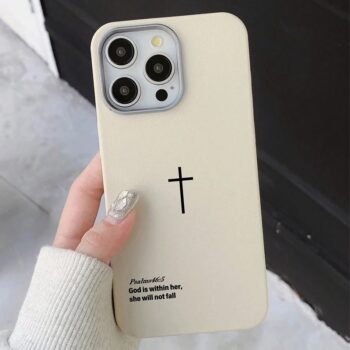 Antique White Psalm 46.5 Cross iPhone Case