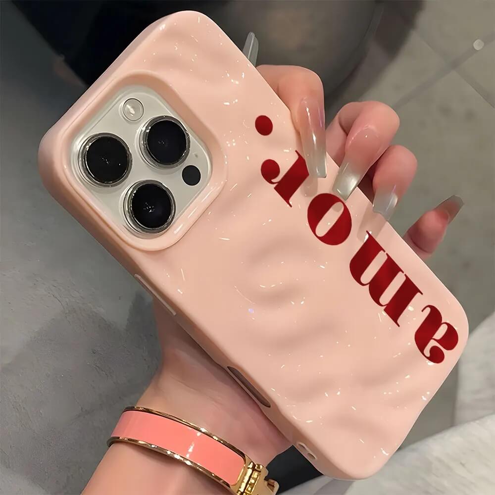 Pink Glossy Amor Ripple iPhone Case Pink Glossy Amor Ripple iPhone Case