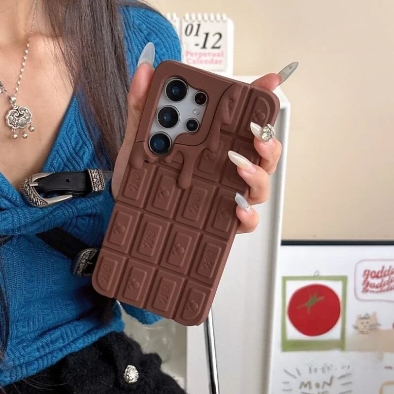 Brown 3D Melted Chocolate Bar Samsung Galaxy Case Brown 3D Melted Chocolate Bar Samsung Galaxy Case