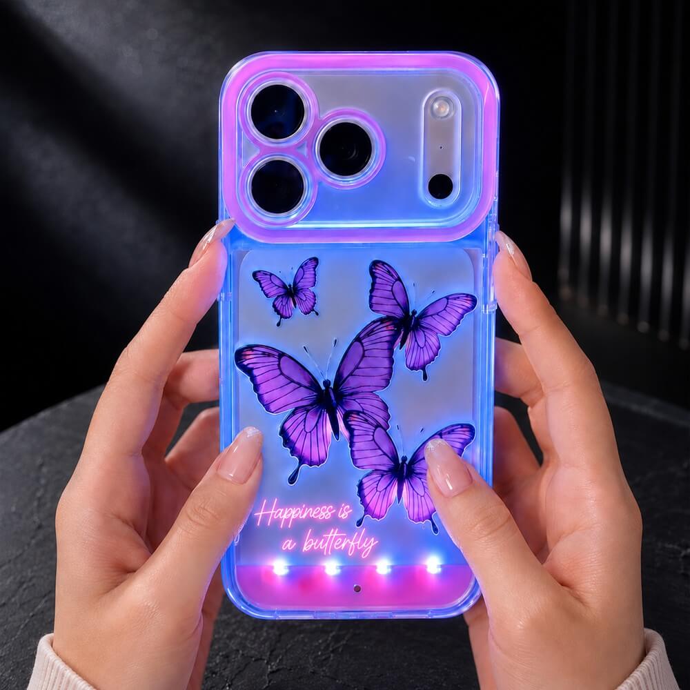LED color changing butterfly iPhone case LED color changing butterfly iPhone case