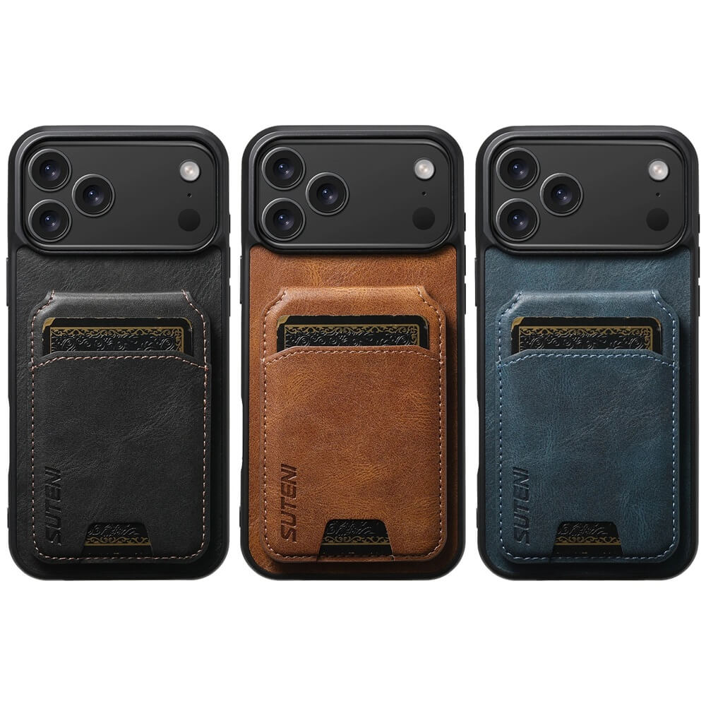 Magnetic Card Wallet Stand iPhone Case with Smooth Leather Texture Magnetic Card Wallet Stand iPhone Case with Smooth Leather Texture