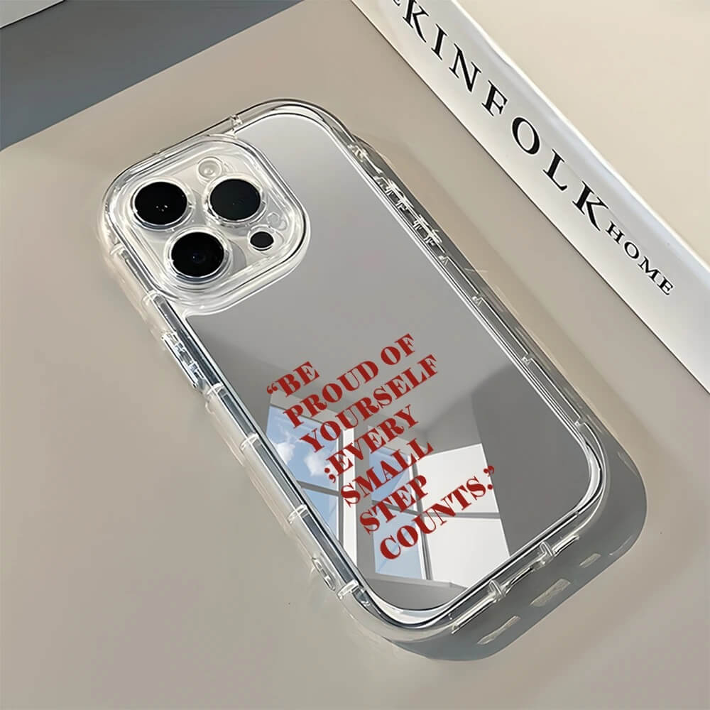 Be Proud Of Yourself Red Quote Mirror iPhone Case 1 Be Proud Of Yourself Red Quote Mirror iPhone Case 1