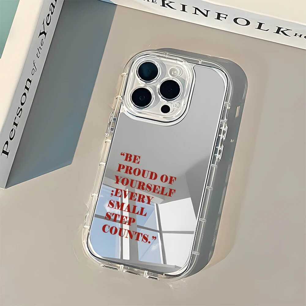 Be Proud Of Yourself Red Quote Mirror iPhone Case Be Proud Of Yourself Red Quote Mirror iPhone Case