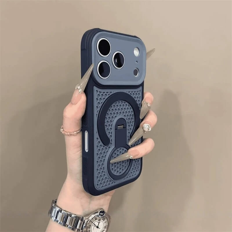 Blue Ventilated Magnetic Ring Stand iPhone Case Blue Ventilated Magnetic Ring Stand iPhone Case