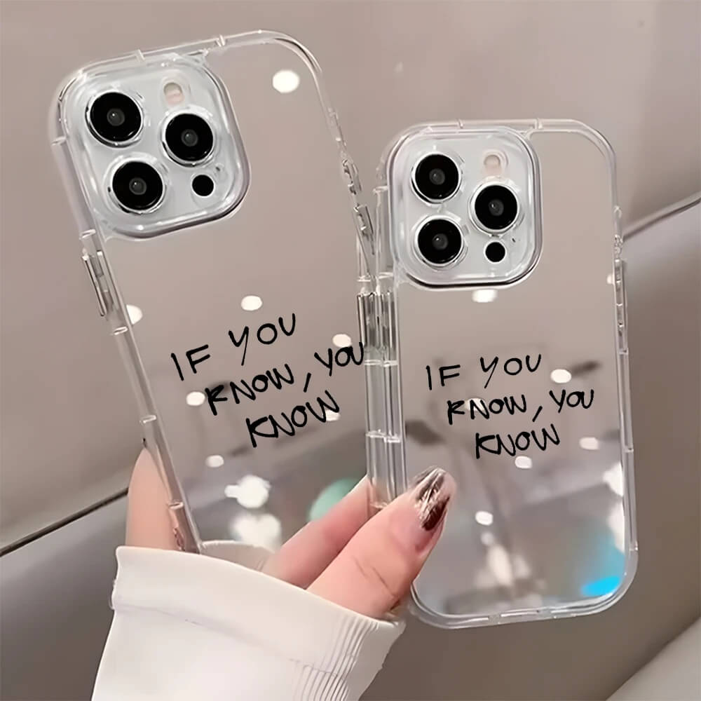 If You Know You Know Mirror Phone Case with Clear Bumper If You Know You Know Mirror Phone Case with Clear Bumper