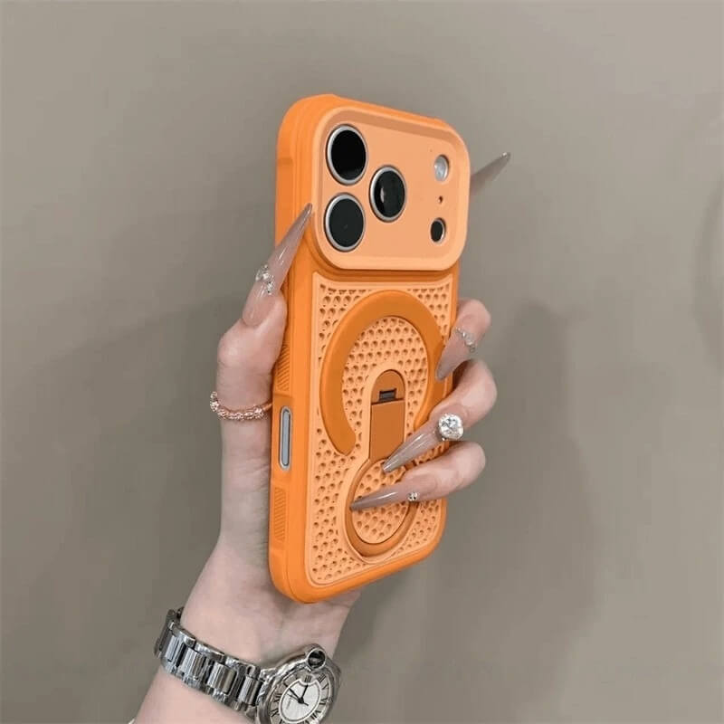 Orange Ventilated Magnetic Ring Stand iPhone Case Orange Ventilated Magnetic Ring Stand iPhone Case