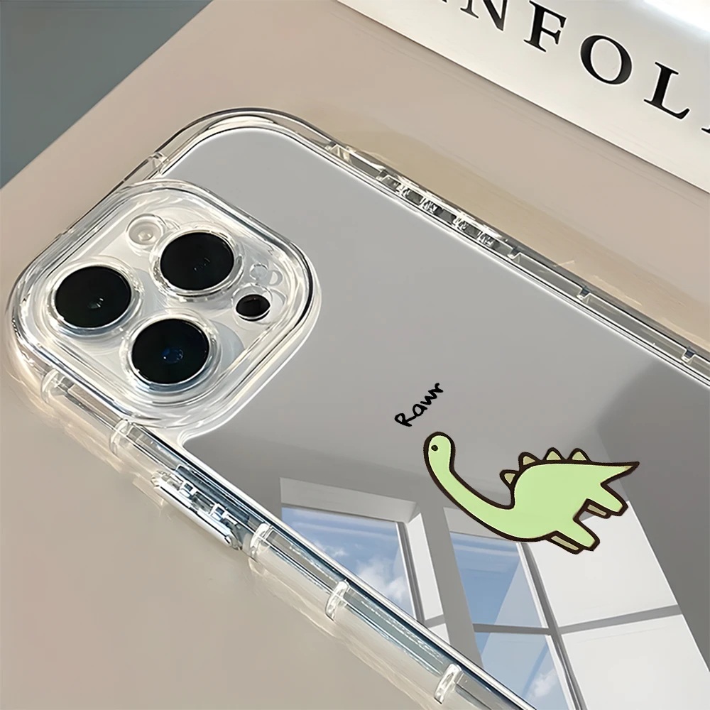 Rawr Green Dinosaur Mirror Case for iPhone 17, 16, 15, 14, 13 Models Rawr Green Dinosaur Mirror Case for iPhone 17, 16, 15, 14, 13 Models