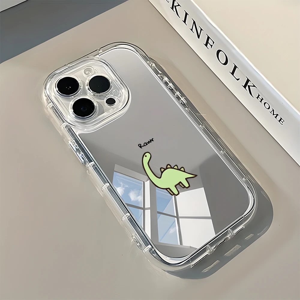 Rawr Green Dinosaur Mirror Case for iPhone Models Rawr Green Dinosaur Mirror Case for iPhone Models