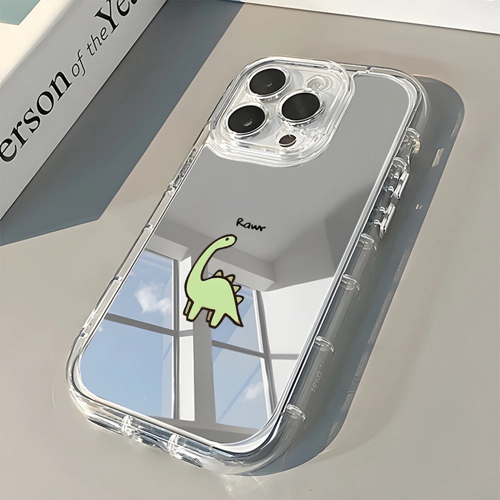 Rawr Green Dinosaur Mirror Case Rawr Green Dinosaur Mirror Case