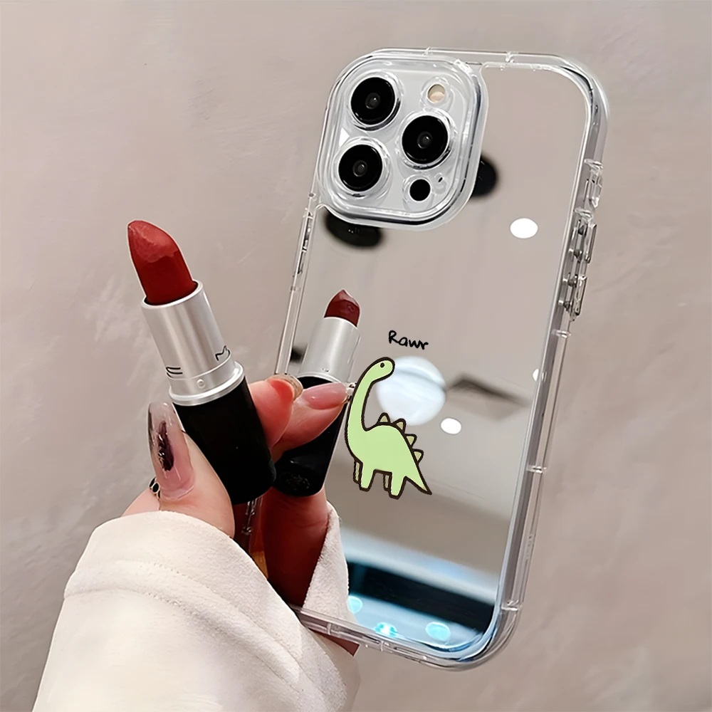Rawr Green Dinosaur Mirror Phone Case Rawr Green Dinosaur Mirror Phone Case