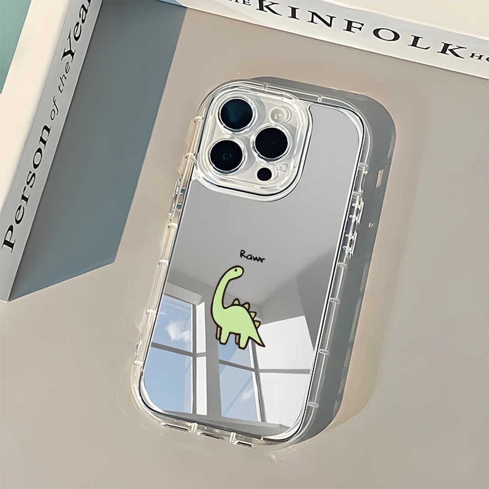 Rawr Green Dinosaur Mirror iPhone Case Rawr Green Dinosaur Mirror iPhone Case