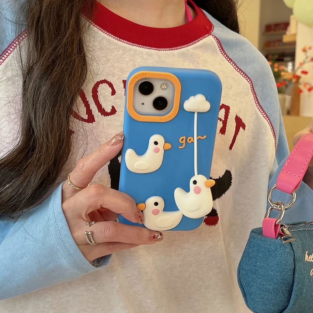 Blue 3D Duck Pendant Case Blue 3D Duck Pendant Case