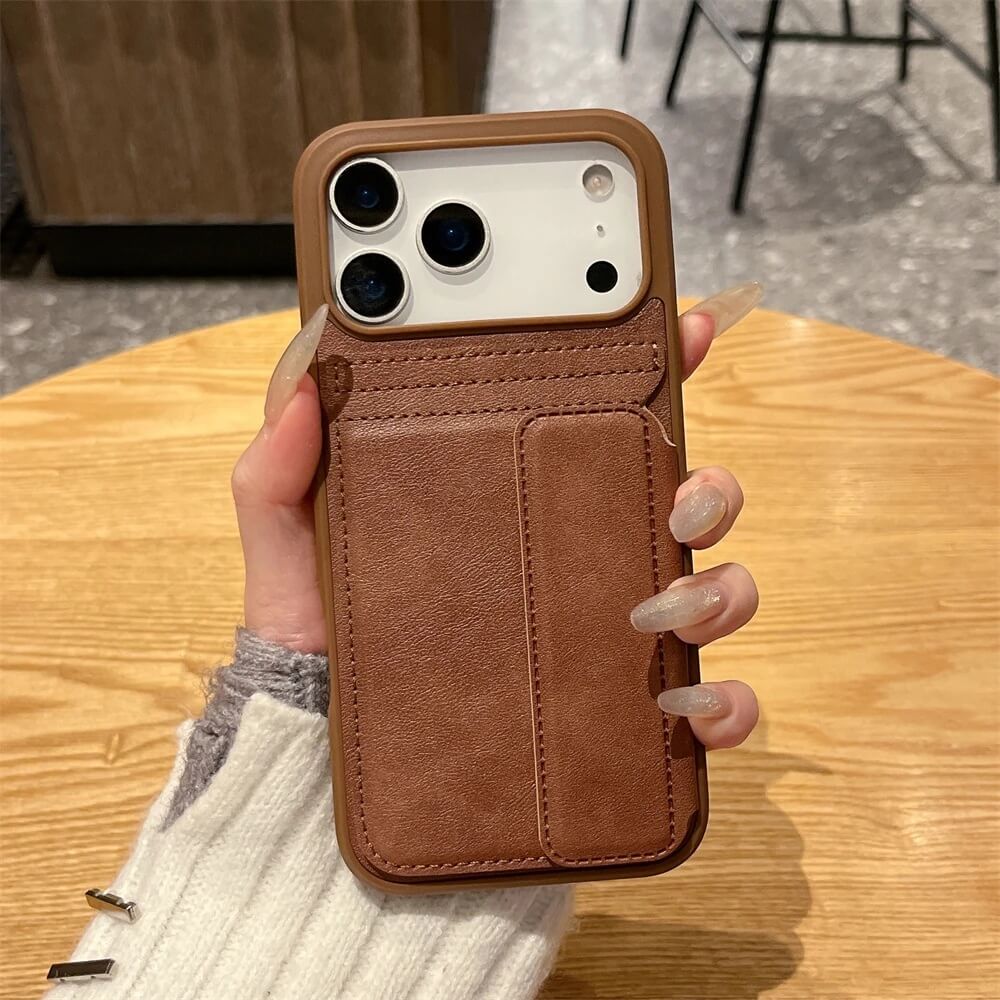 Coffee Folding Back Wallet iPhone Case with Kickstand Coffee Folding Back Wallet iPhone Case with Kickstand