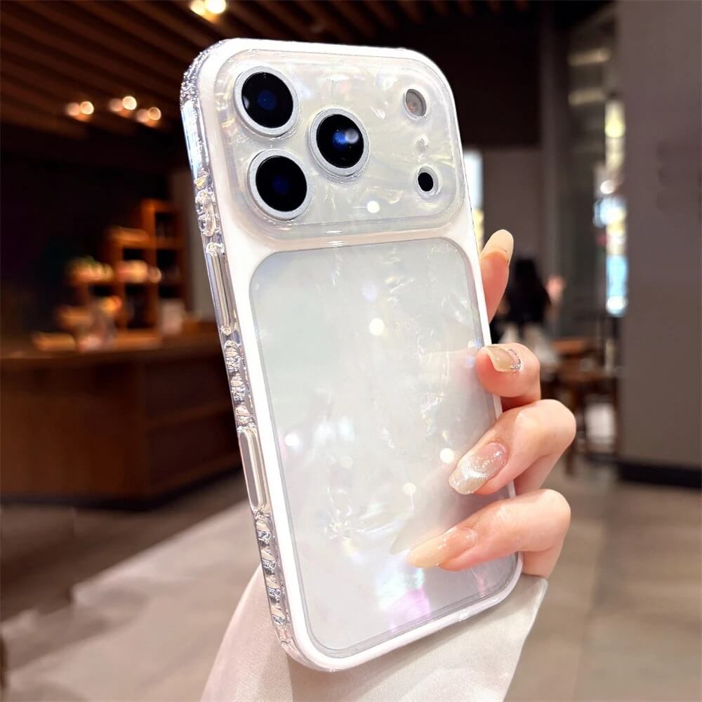 Iridescent Mother of Pearl iPhone Case Faceted Clear Bumper Iridescent Mother of Pearl iPhone Case Faceted Clear Bumper