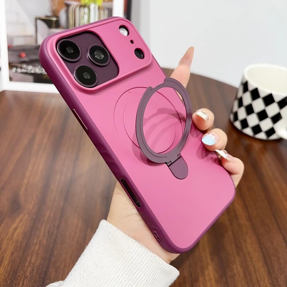 Rose Red Magnetic Ring Stand iPhone 17 Pro Max Case Rose Red Magnetic Ring Stand iPhone 17 Pro Max Case