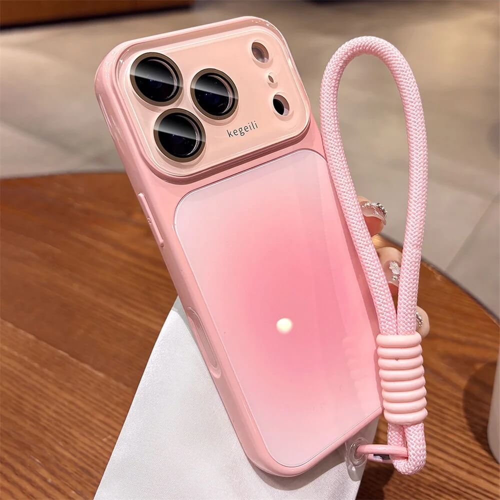 Sorbet Gradient Glossy Phone Case with Wrist Strap Sorbet Gradient Glossy Phone Case with Wrist Strap