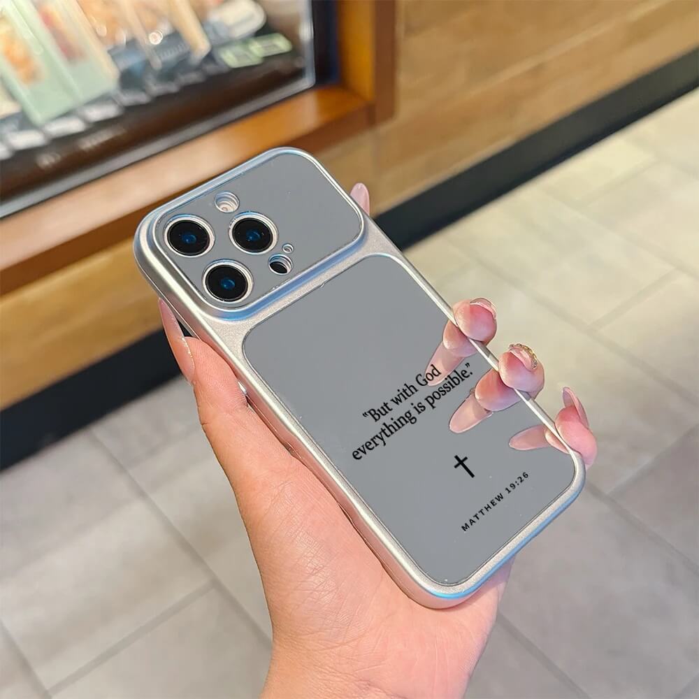 With God Everything Is Possible Quote Mirror iPhone Case With God Everything Is Possible Quote Mirror iPhone Case