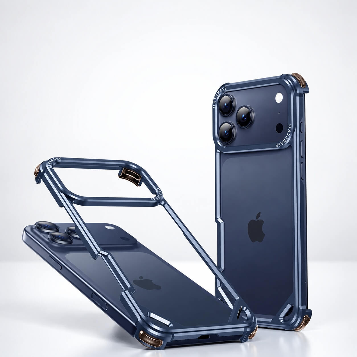 Aluminum Alloy Frameless Bumper Case with Reinforced Corners for iPhone 17 Series Aluminum Alloy Frameless Bumper Case with Reinforced Corners for iPhone 17 Series