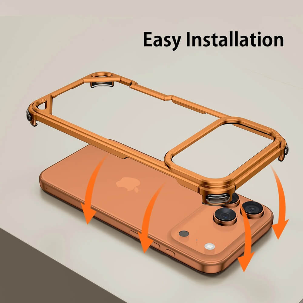 Aluminum Frameless Bumper Case for iPhone 17, 17 Air, 17 Pro, 17 Pro Max Aluminum Frameless Bumper Case for iPhone 17, 17 Air, 17 Pro, 17 Pro Max