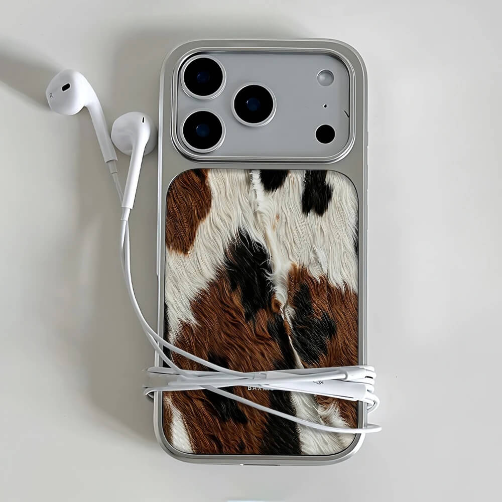 Brown, Black, and White Cowhide Phone Case Brown, Black, and White Cowhide Phone Case