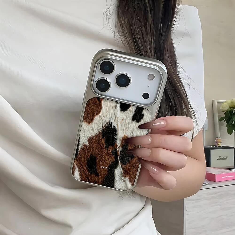 Brown, Black, and White Cowhide Print iPhone Case Brown, Black, and White Cowhide Print iPhone Case