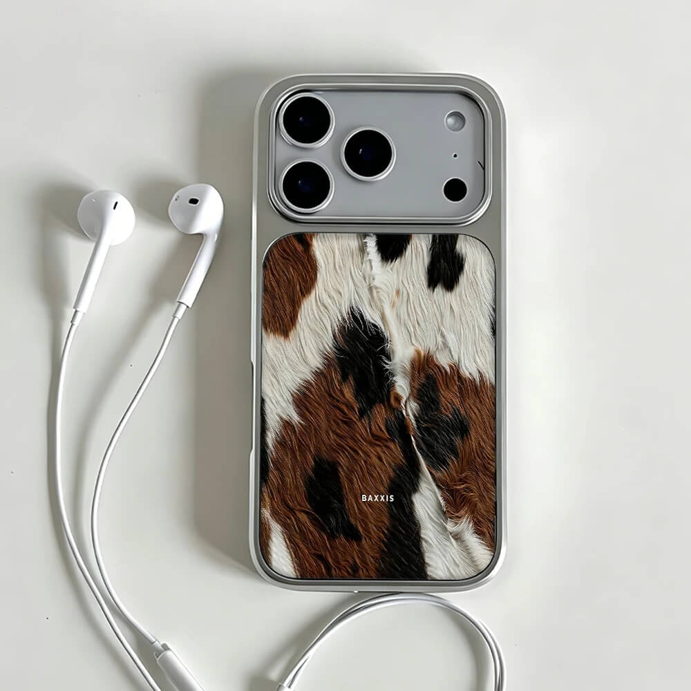 Brown, Black, and White Cowhide iPhone Case Brown, Black, and White Cowhide iPhone Case