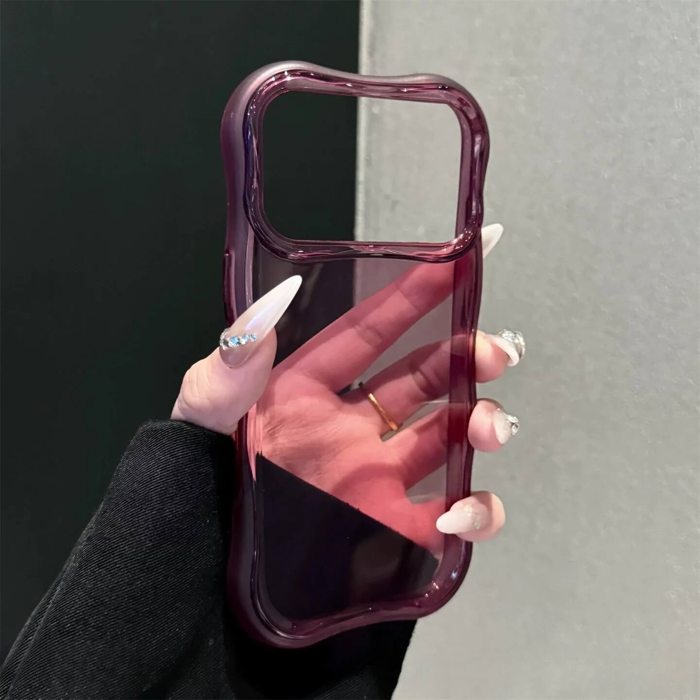 Candy Color Wavy Edge Translucent iPhone Case Candy Color Wavy Edge Translucent iPhone Case