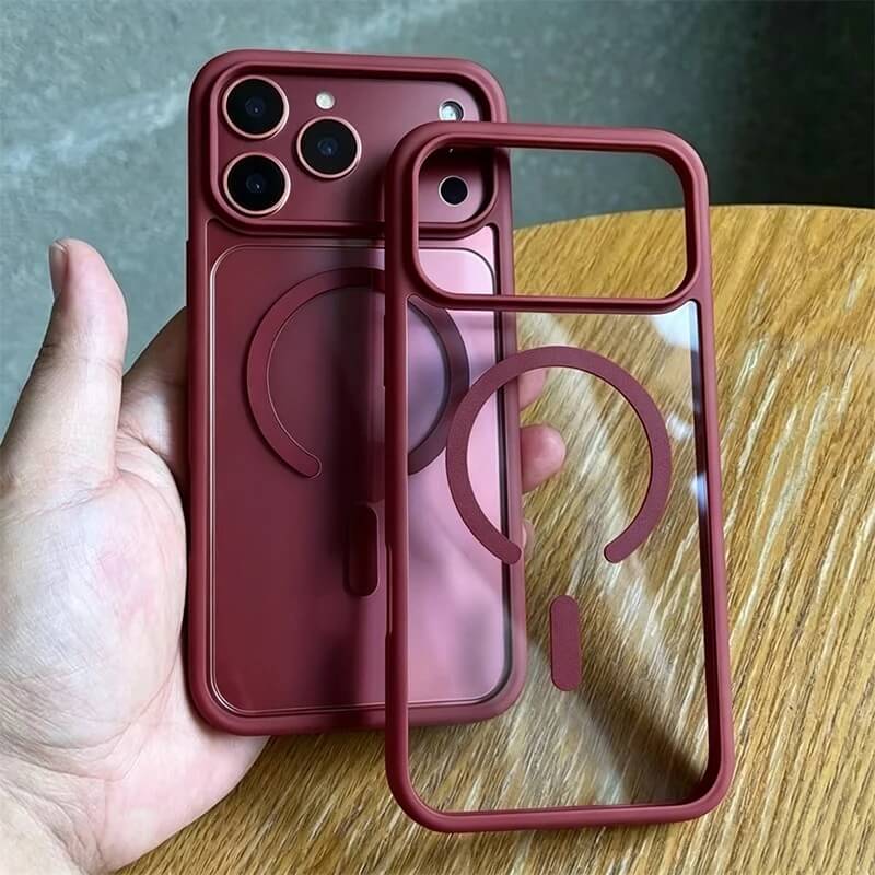 Clear Magnetic Case for iPhone 18 Series with Win Red Frame Clear Magnetic Case for iPhone 18 Series with Win Red Frame