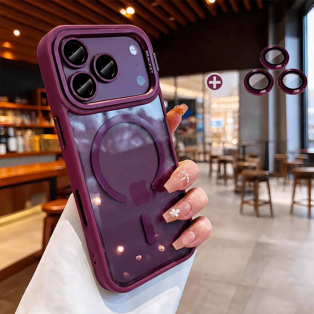 Clear Magnetic Stand Camera Protector iPhone 18 Pro Max Case Clear Magnetic Stand Camera Protector iPhone 18 Pro Max Case
