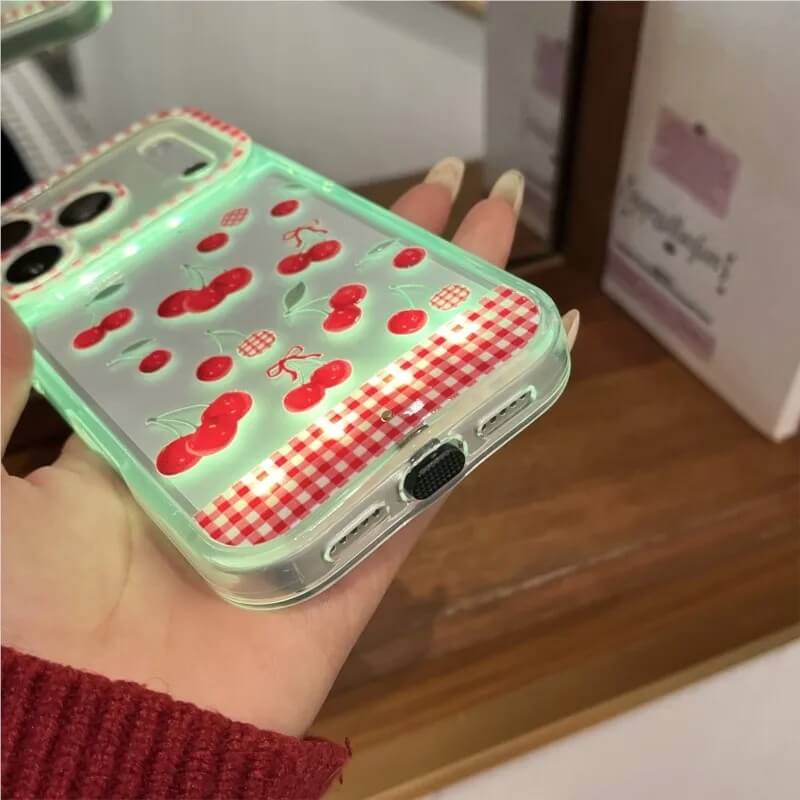 Color Changing Cherry Gingham Phone Case Color Changing Cherry Gingham Phone Case