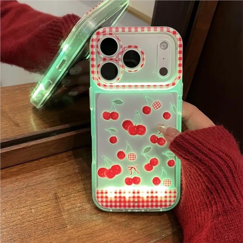 Color Changing Cherry Gingham iPhone Case Color Changing Cherry Gingham iPhone Case