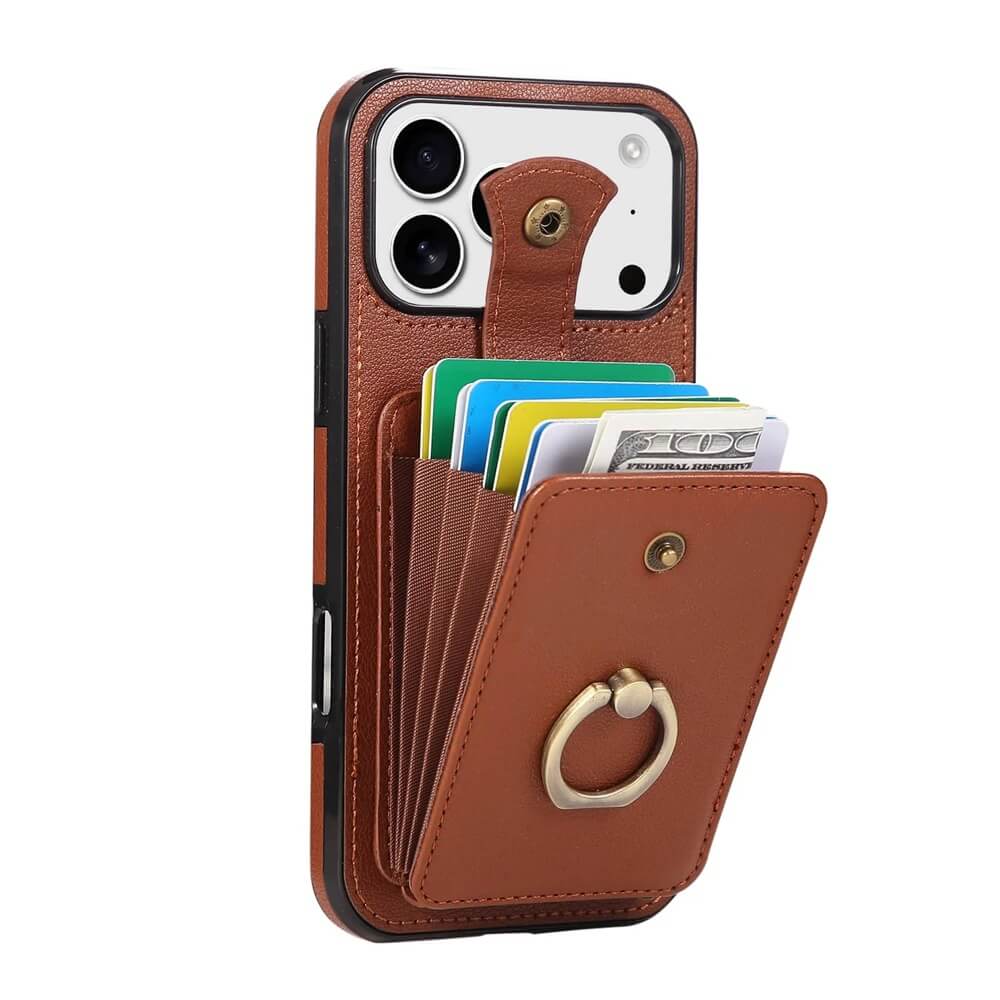 Crossbody Wallet iPhone Case with Rotating Ring Stand Crossbody Wallet iPhone Case with Rotating Ring Stand