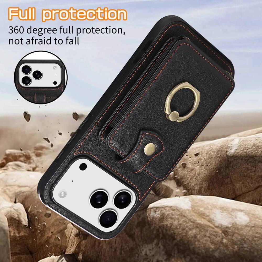 Crossbody iPhone Case with Wallet and Rotating Ring Stand Crossbody iPhone Case with Wallet and Rotating Ring Stand