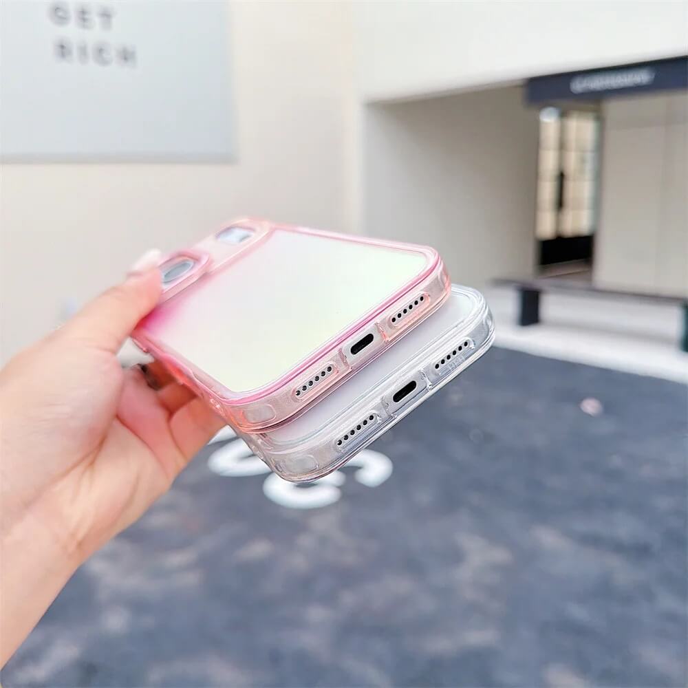 Iridescent Case with Color Shift Back and Raised Camera Frame Iridescent Case with Color Shift Back and Raised Camera Frame