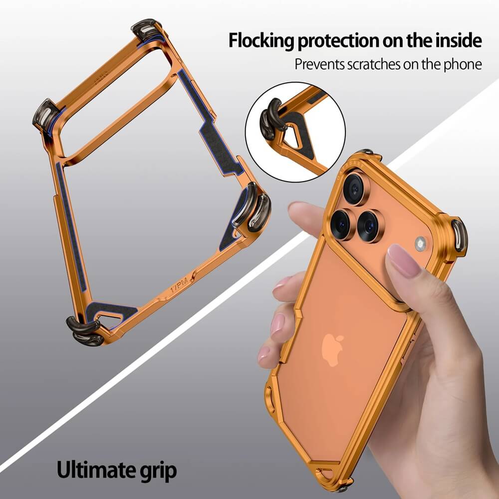 Orange Aluminum Alloy Frameless Bumper iPhone Case Orange Aluminum Alloy Frameless Bumper iPhone Case