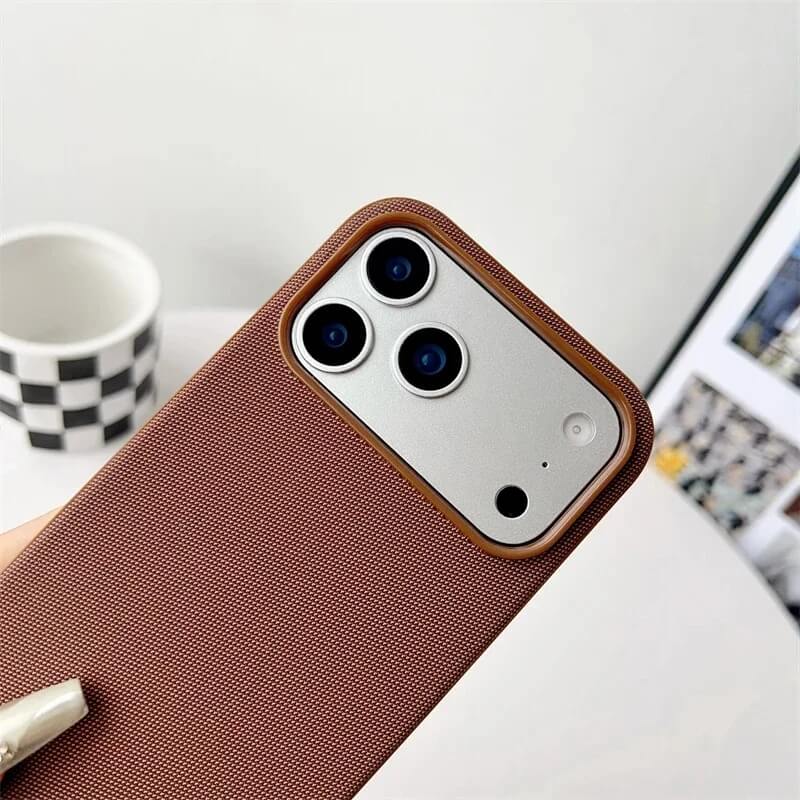 Woven Texture Magnetic Case with Color Matched Camera Frame Woven Texture Magnetic Case with Color Matched Camera Frame