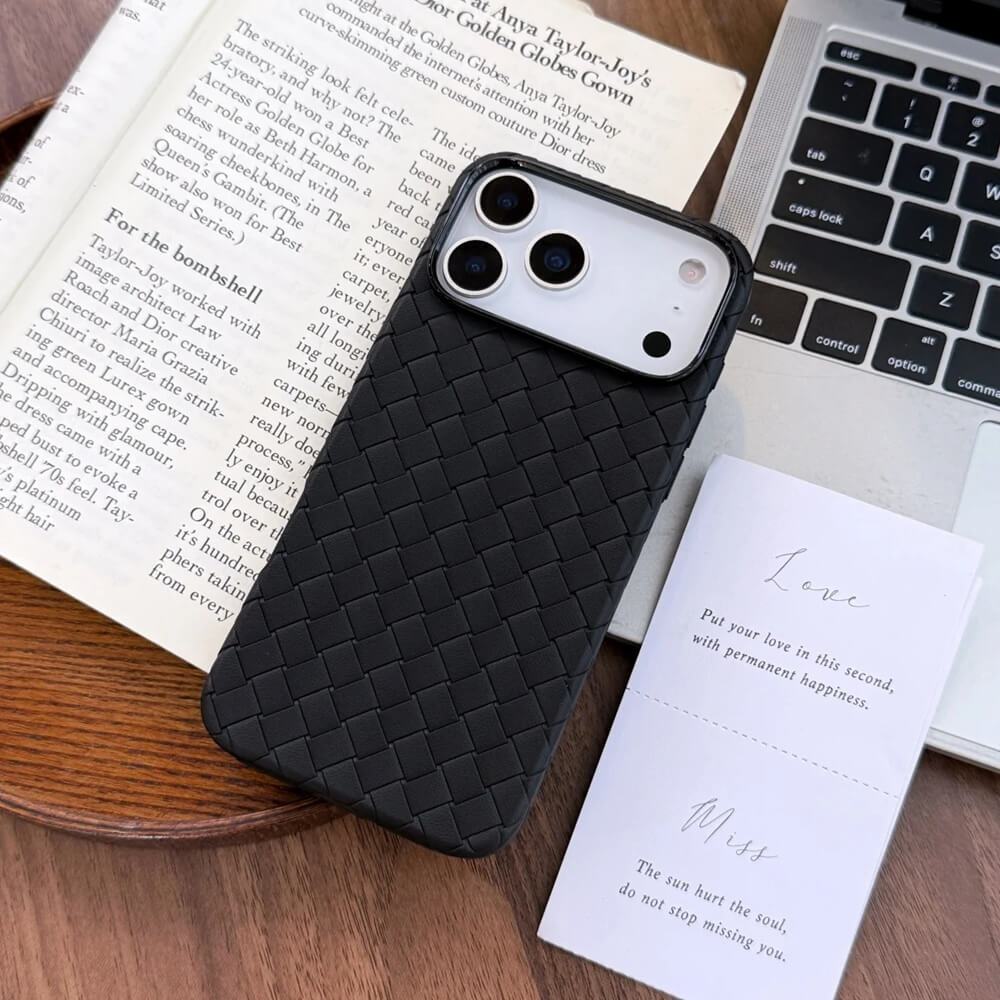 Black Soft Breathable Woven Mesh iPhone Case Black Soft Breathable Woven Mesh iPhone Case