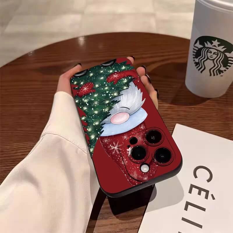 Christmas Gnome with Lighted Tree iPhone Case Christmas Gnome with Lighted Tree iPhone Case