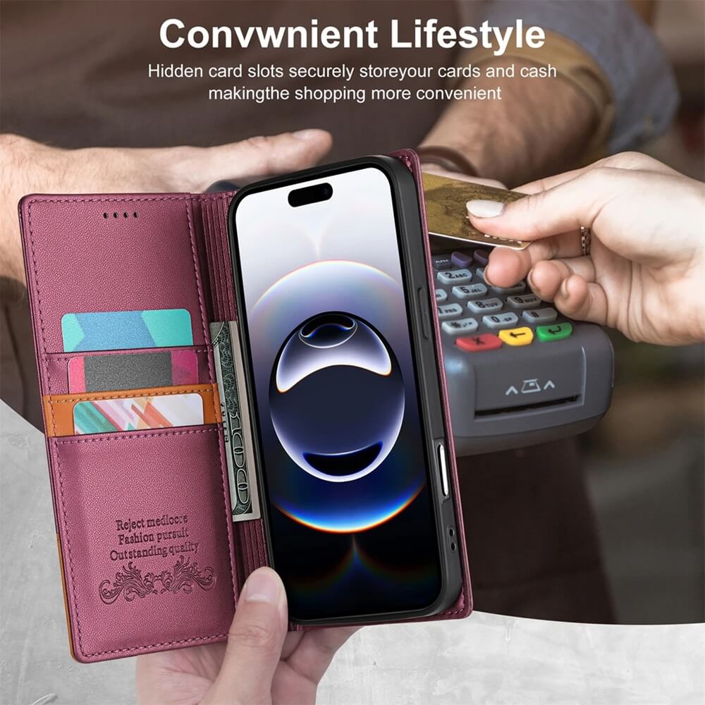 RFID Blocking Wallet Case with Stand for iPhone 18 Series RFID Blocking Wallet Case with Stand for iPhone 18 Series